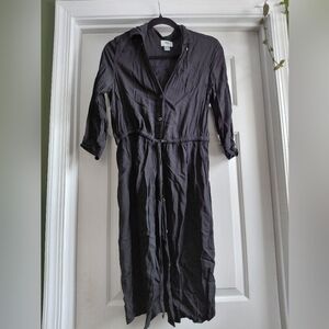 Old Navy Black Button-Up Dress